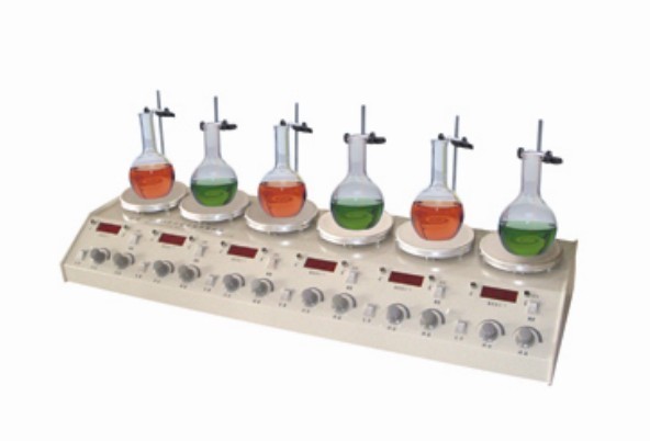 常州國華多頭恒溫磁力攪拌器（數(shù)顯溫度）HJ-6A（6頭）